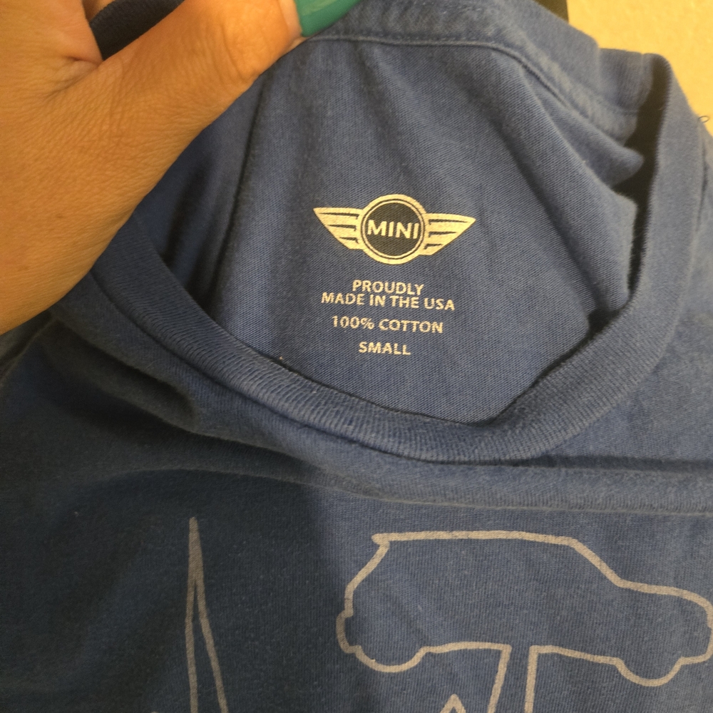 Blue MINI Cooper Heartbeat Short Sleeve Tee Size S - Picture 4 of 4